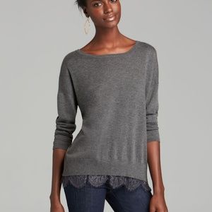 Joie Hilano Lace Hem Sweater